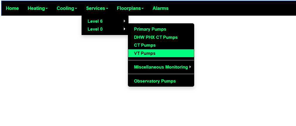 tridium menu