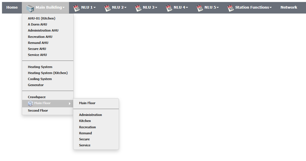 tridium menu
